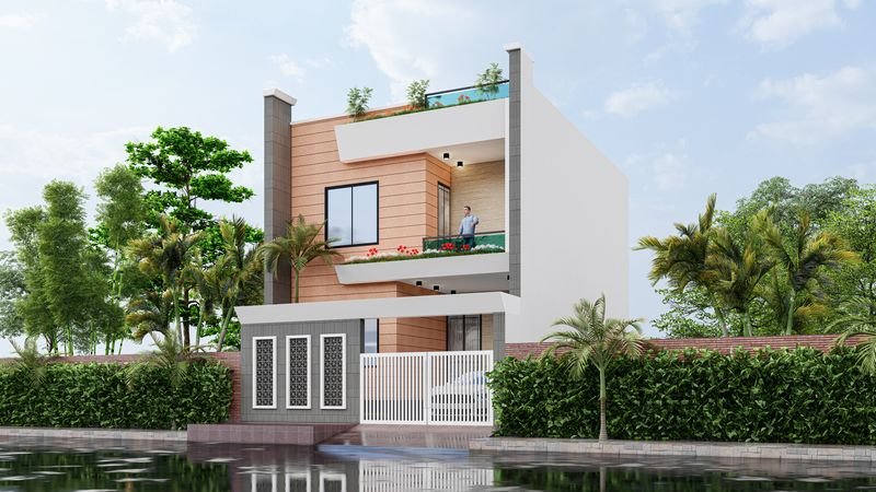 Sai Niwas Nagar villa – perspective view