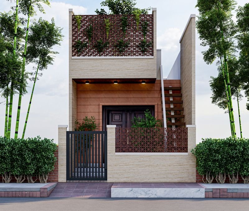Shri Panchmukhi Vishwakarma Township – studio villa front elevation