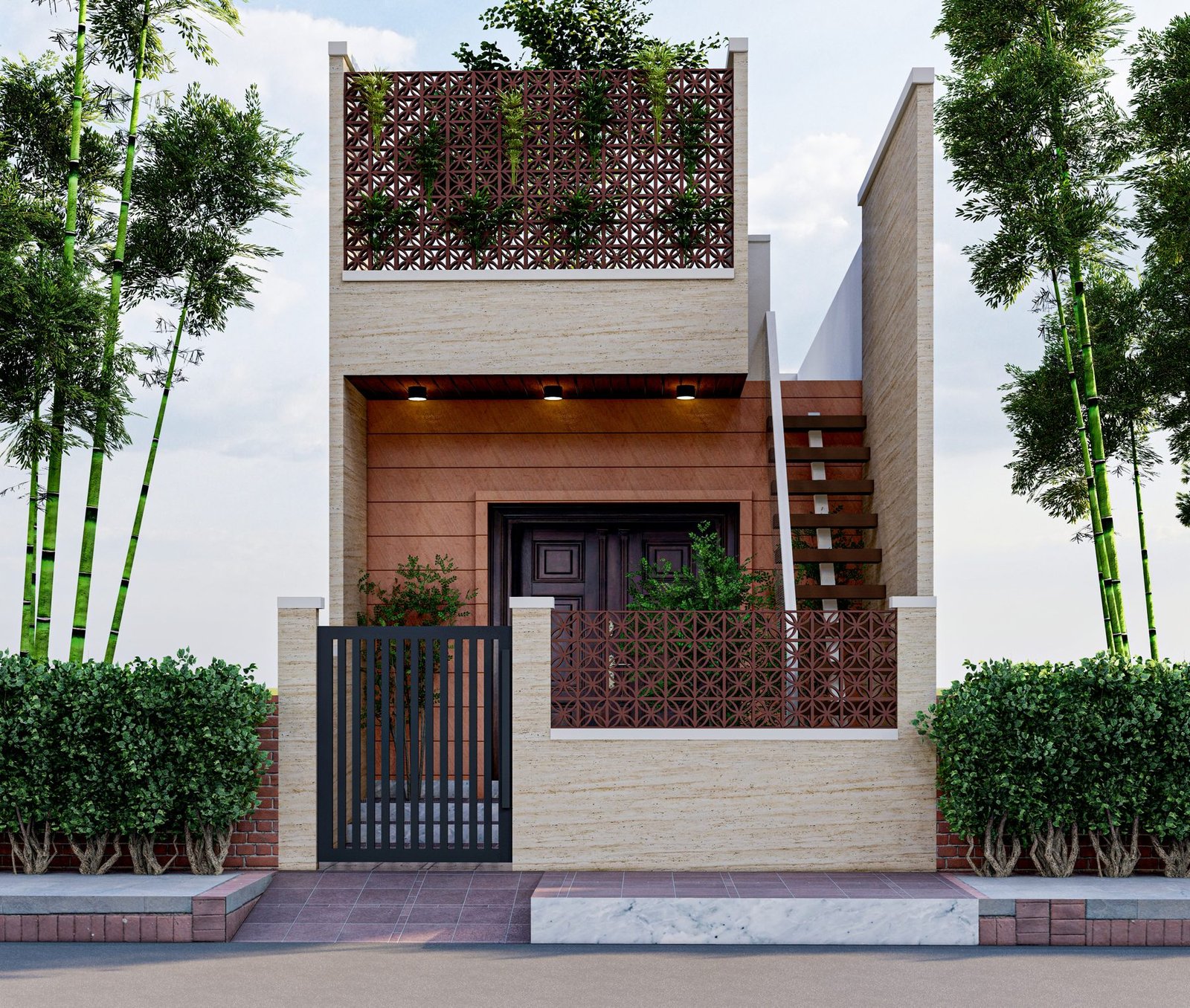 Shri Panchmukhi Vishwakarma Township – studio villa front elevation